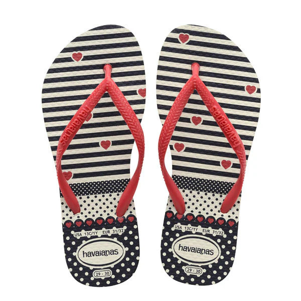 Havaianas  kids slim stripes and hearts