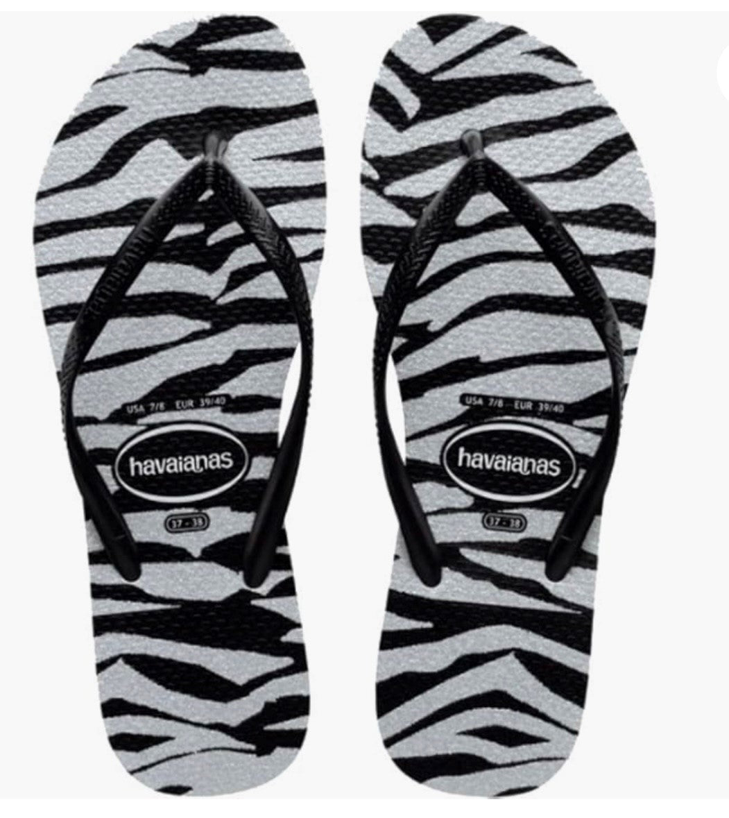 Havaianas Kids' Slim Animals Glitter Thongs