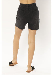 BELLA WVN DENIM SHORT BLACK